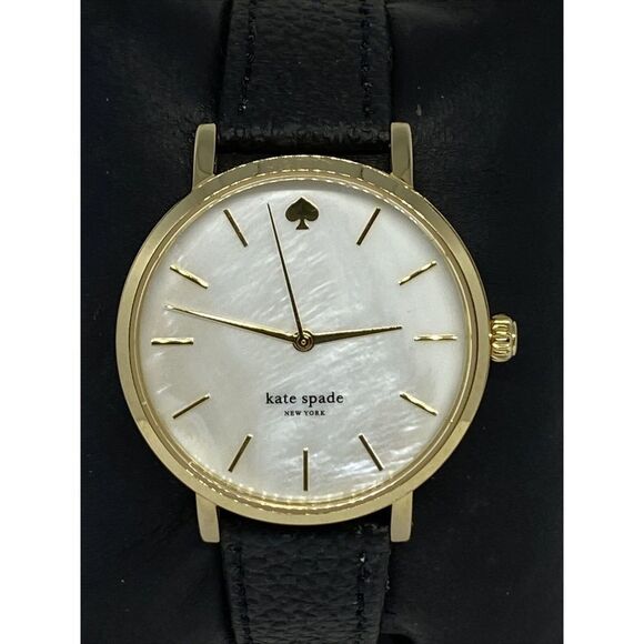 Kate Spade New York Metro 0073 Womens Black Leather Analog Dial Wrist Watch VK90 main image 5